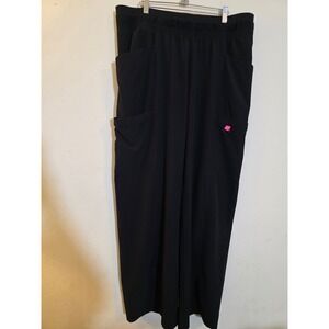 Med Couture Amp Scrub Pants XL Black Wide Leg Multi-Pocket Cargo MC105 Womens